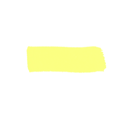 Yellow Marker Stroke on Transparent Background