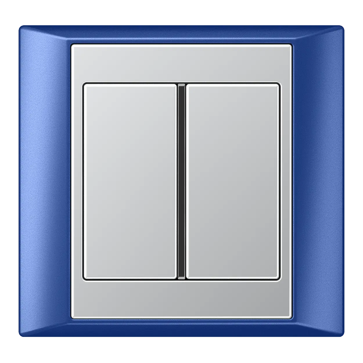 Modern Light Switch with Blue Frame Design