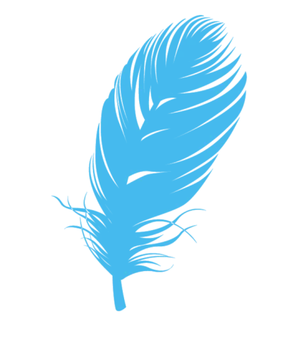 Delicate Blue Feather