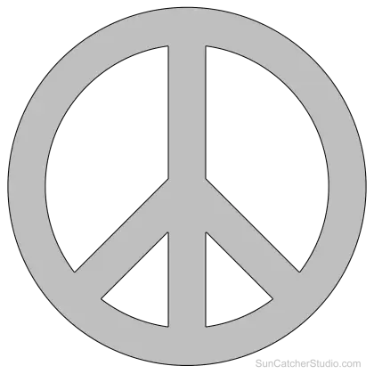 Gray Peace Symbol Illustration