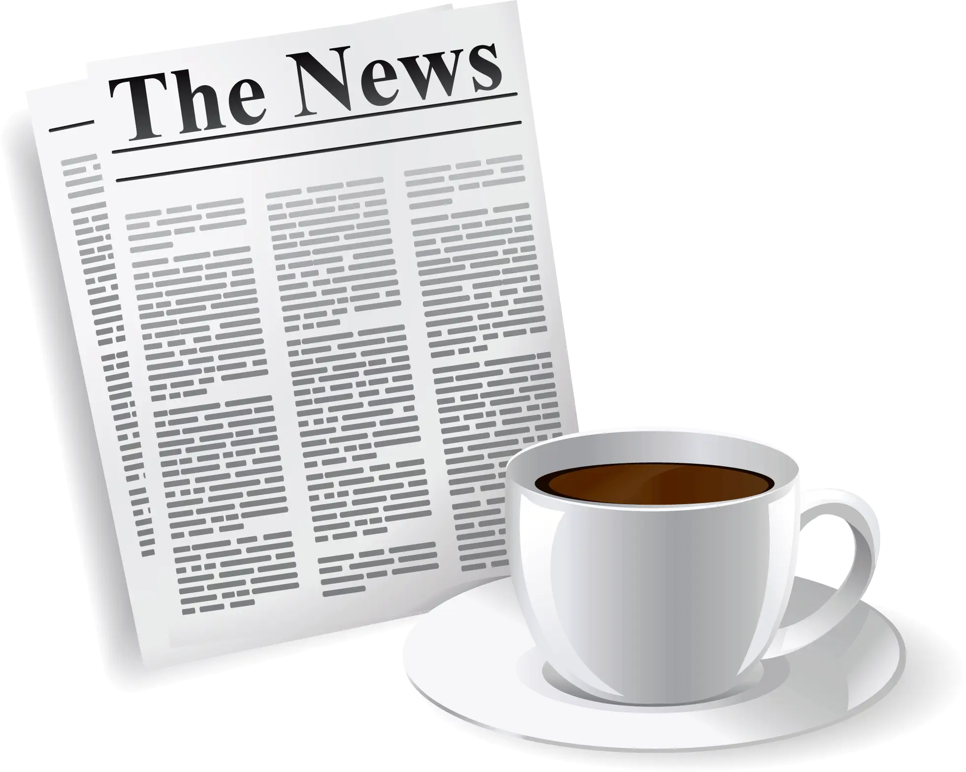 Morning Newspaper and Coffee
