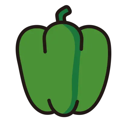 Green Bell Pepper Illustration for Cooking