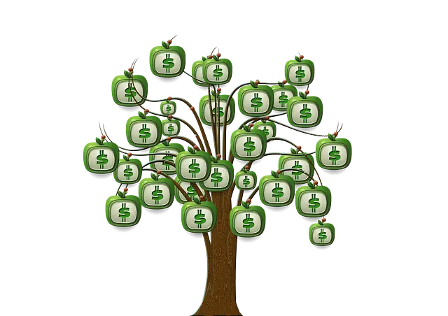 Green Money Tree Illustration Representing Wealth Growth