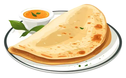Delicious Dosa with Chutney