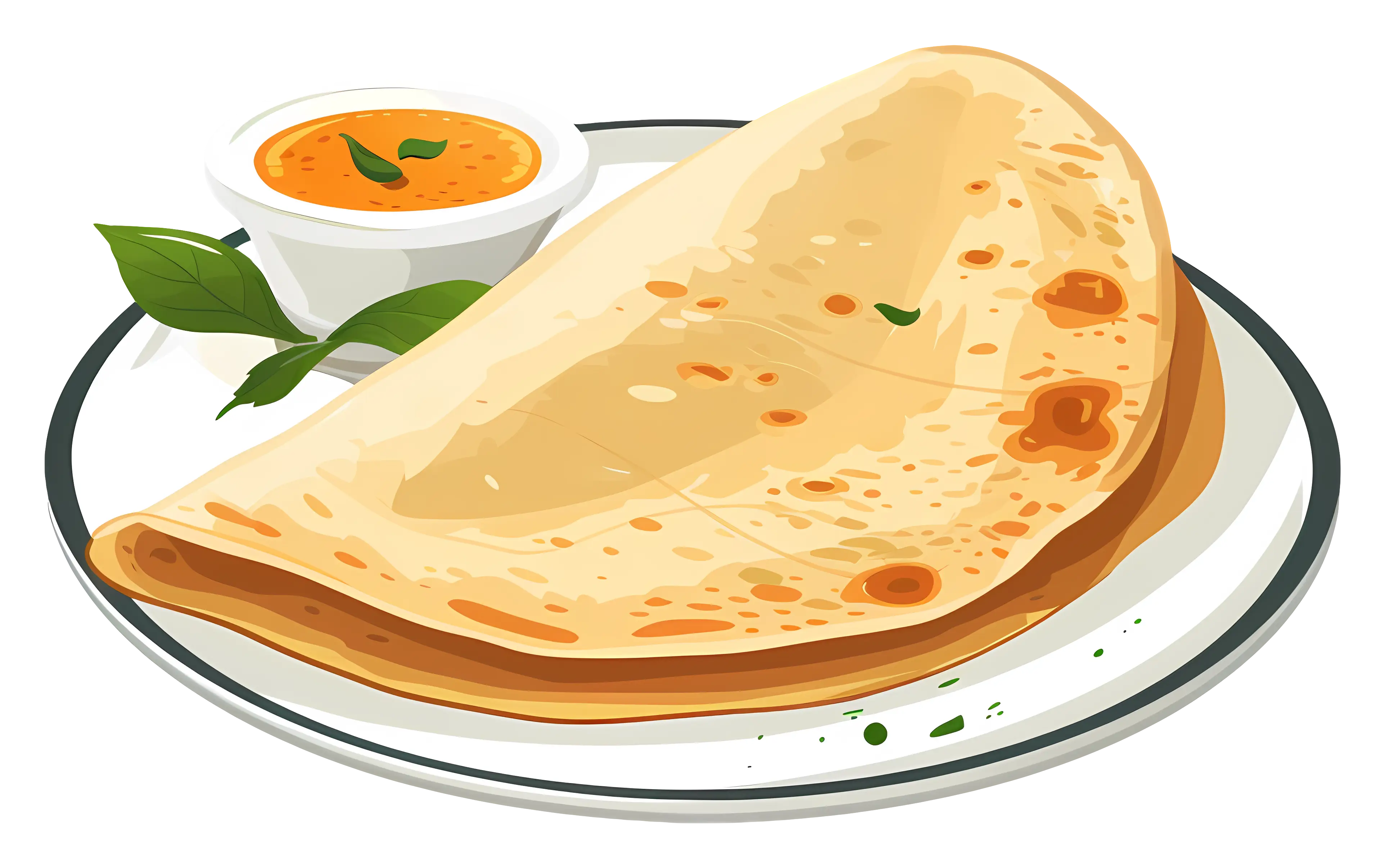 Delicious Dosa with Chutney