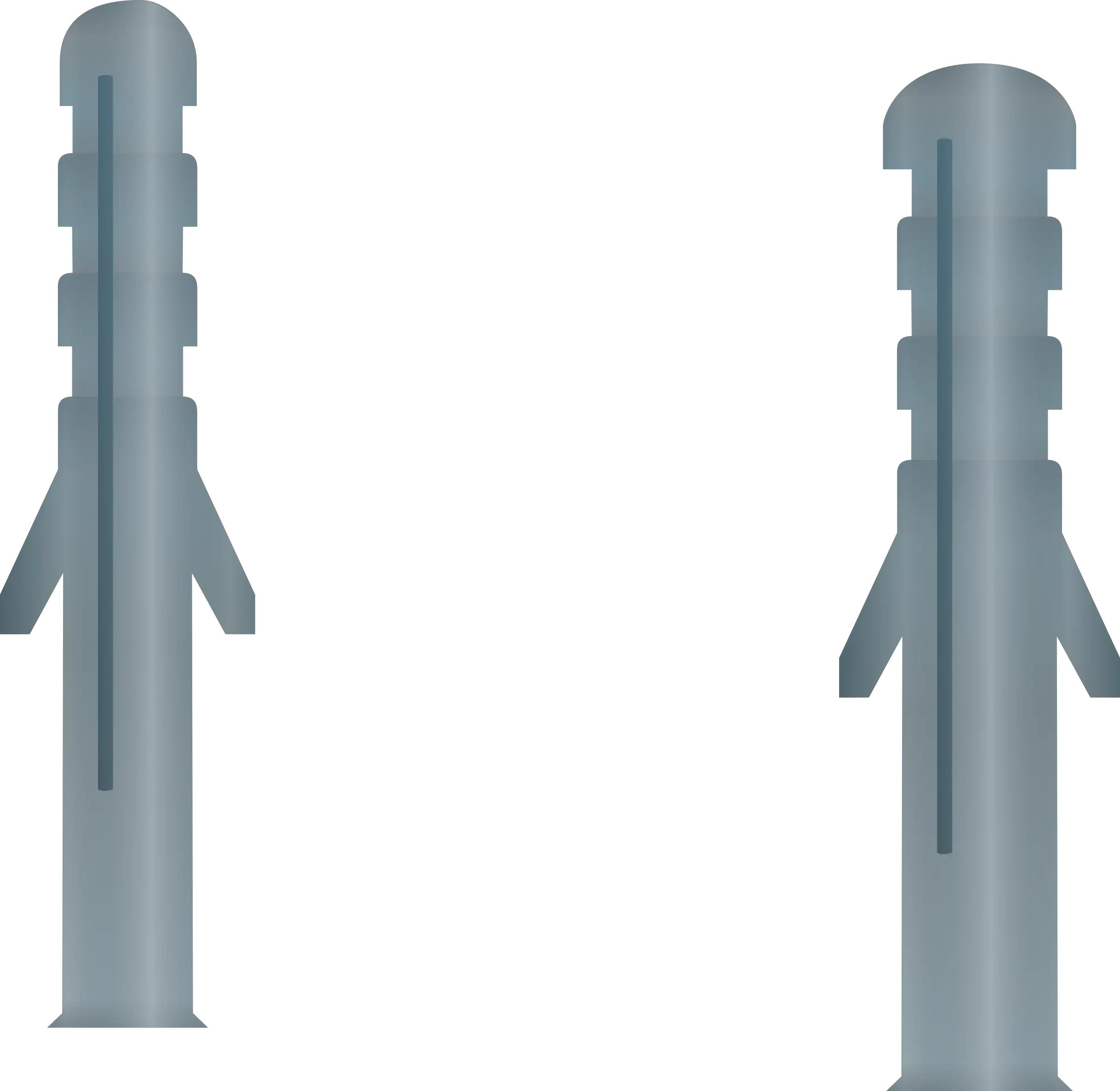 Gray Wall Plugs for Fastening