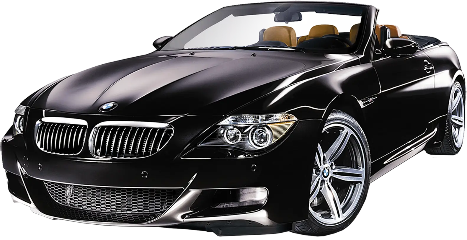 Black BMW Convertible Car