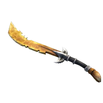 Golden Sword with Ornamental Blade