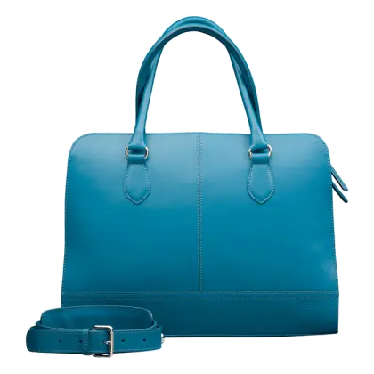 Blue Leather Handbag for Fashion