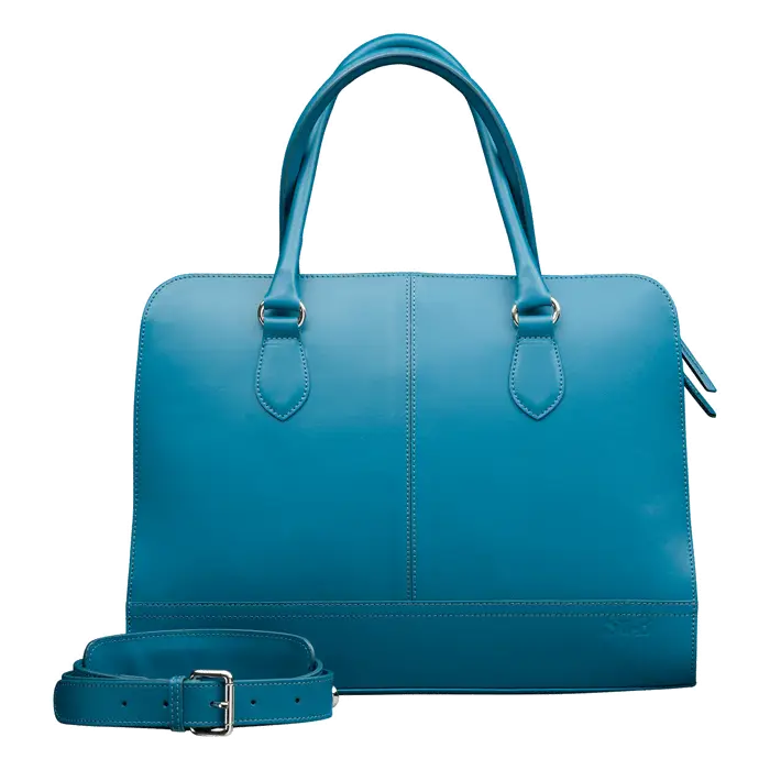 Blue Leather Handbag for Fashion