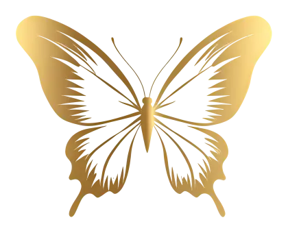 Elegant Golden Butterfly Illustration