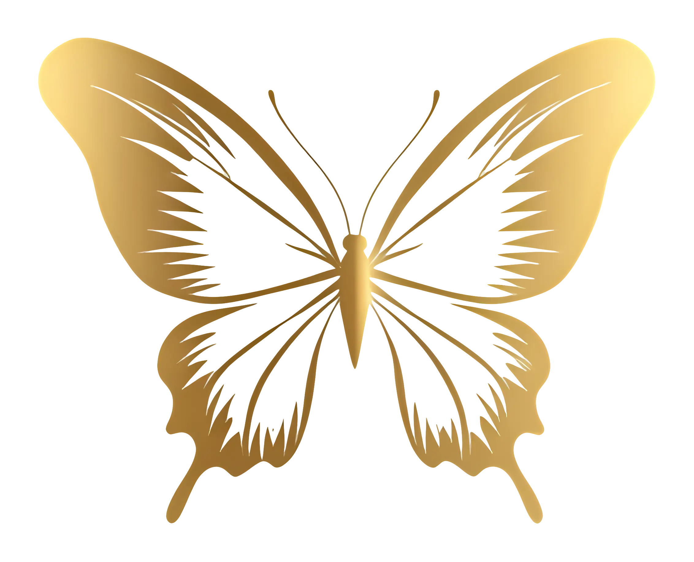 Elegant Golden Butterfly Illustration
