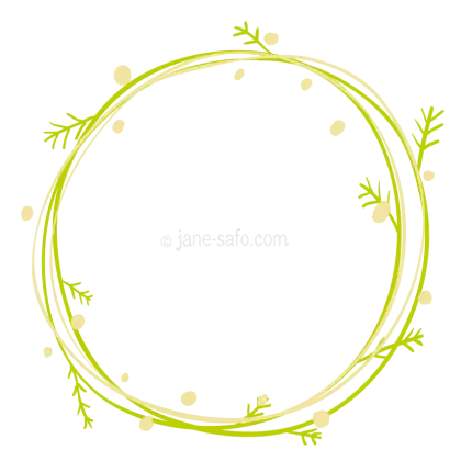 Green Branches Circle Decoration