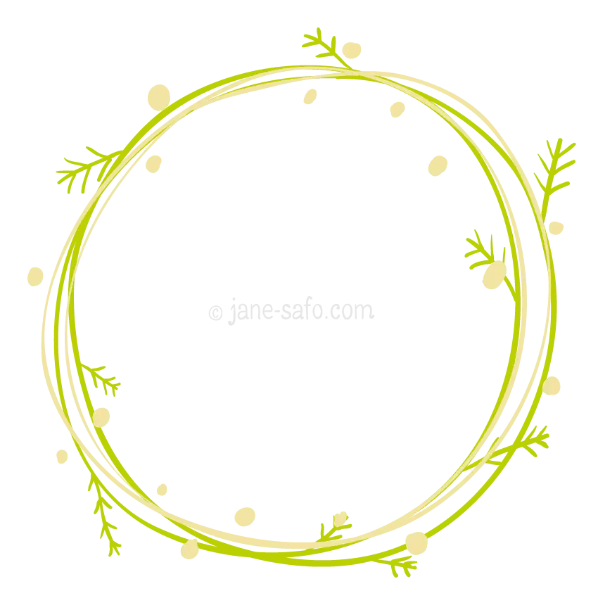 Green Branches Circle Decoration