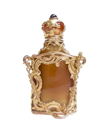 Ornate Perfume Bottle with Gold Details