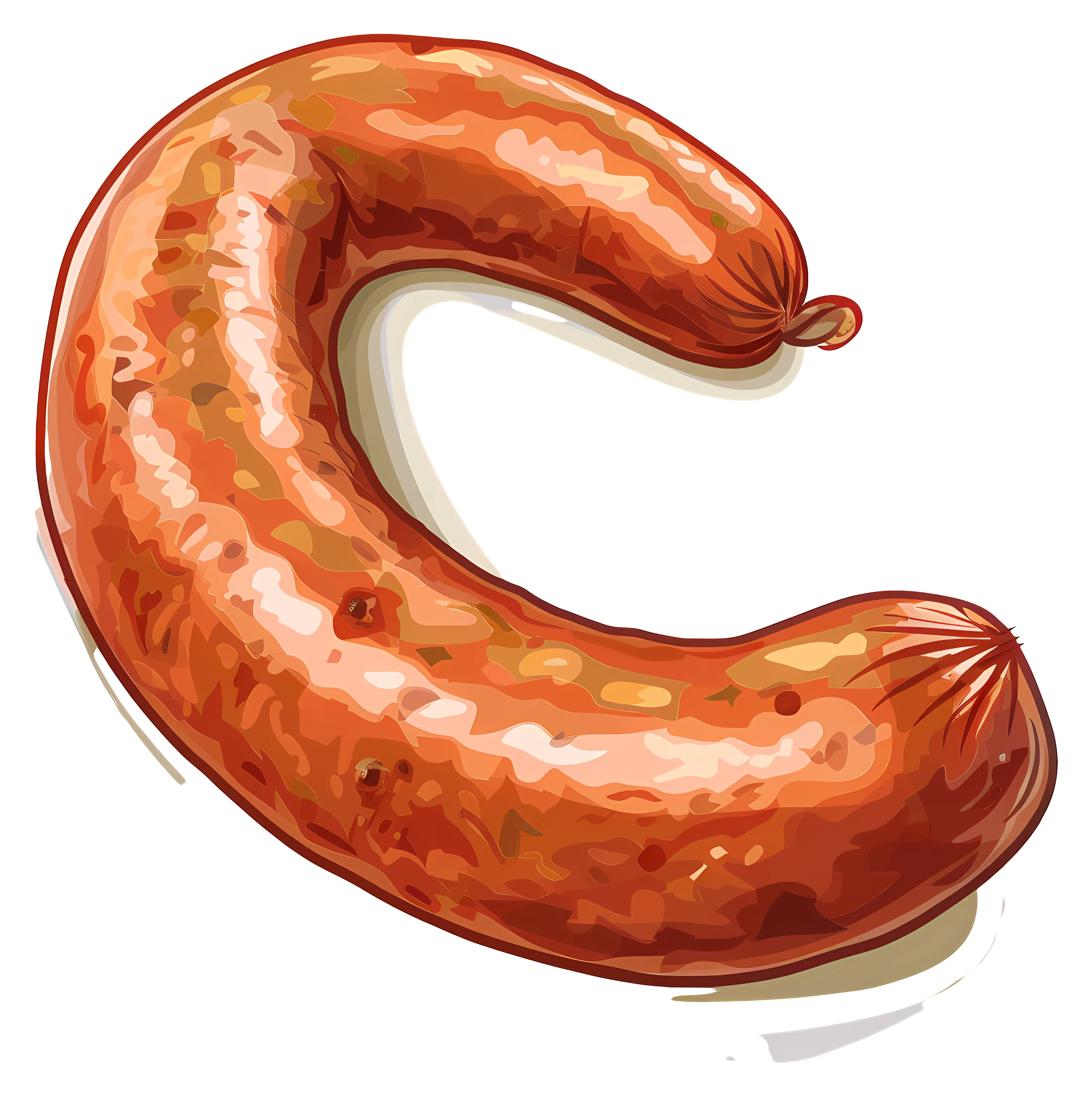Realistic Cooked Sausage Illustration