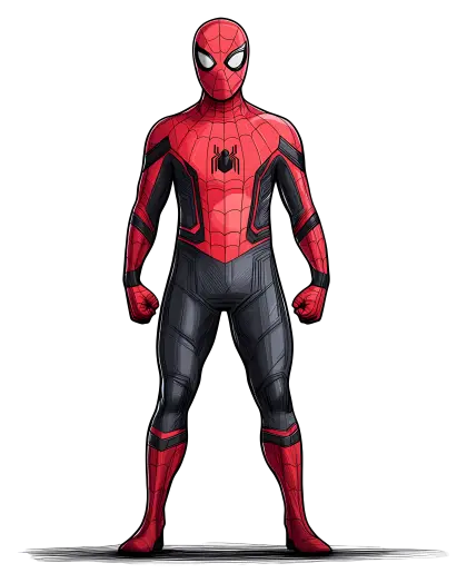 Spiderman Cartoon Illustration for Heroic Themes