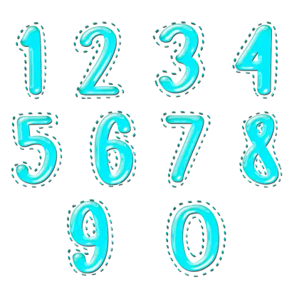 Blue Inflatable Numbers for Decoration