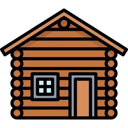 Wooden Log Cabin Graphic Design