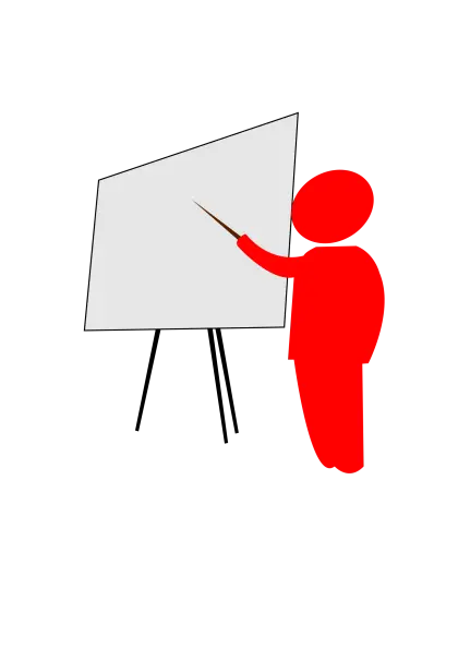 Presenter with Board and Pointer