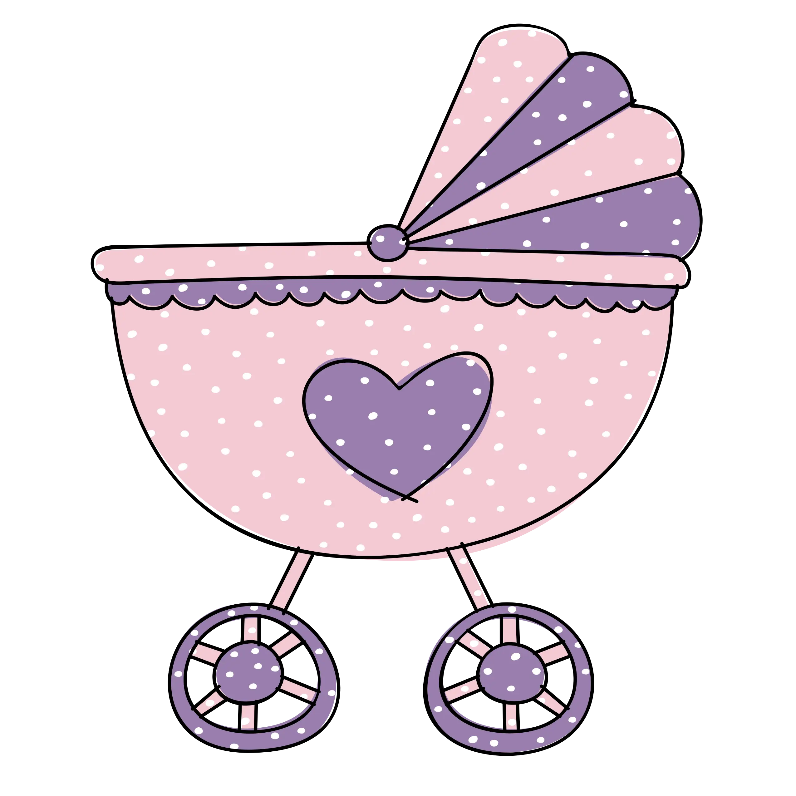 Cute Pink Baby Stroller