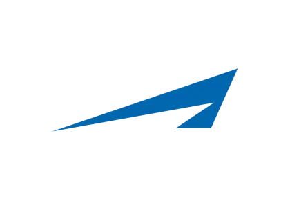 Blue Paper Airplane in Flight