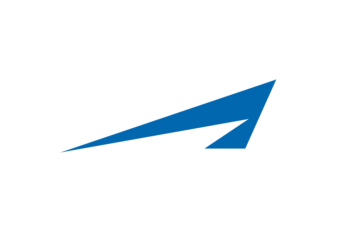 Blue Paper Airplane in Flight