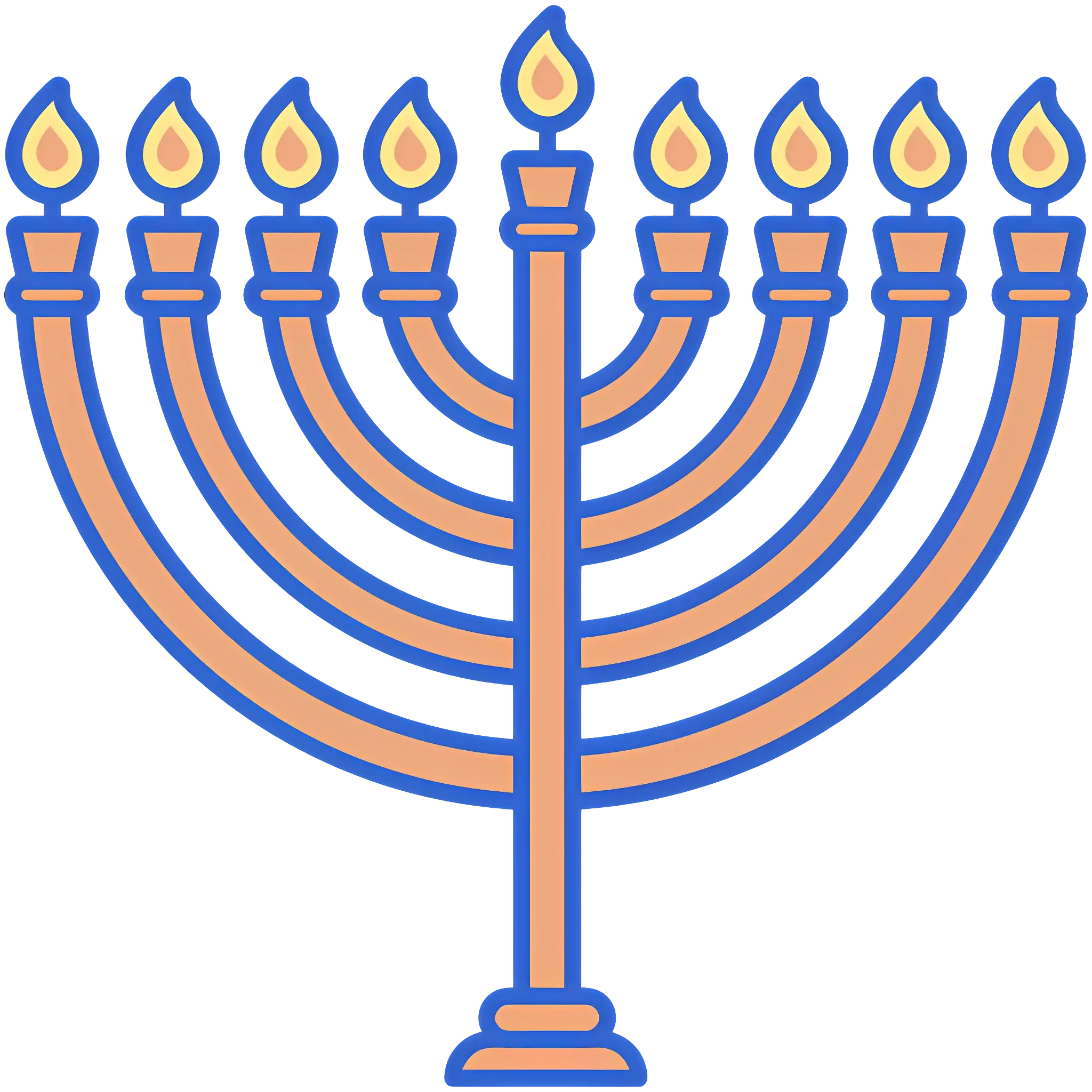Illustrative Menorah for Hanukkah