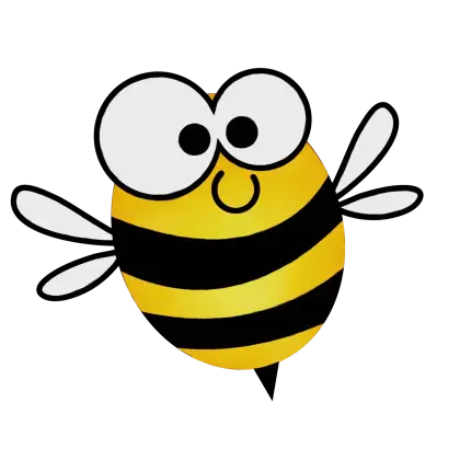 Cute Bee Cartoon Illustration