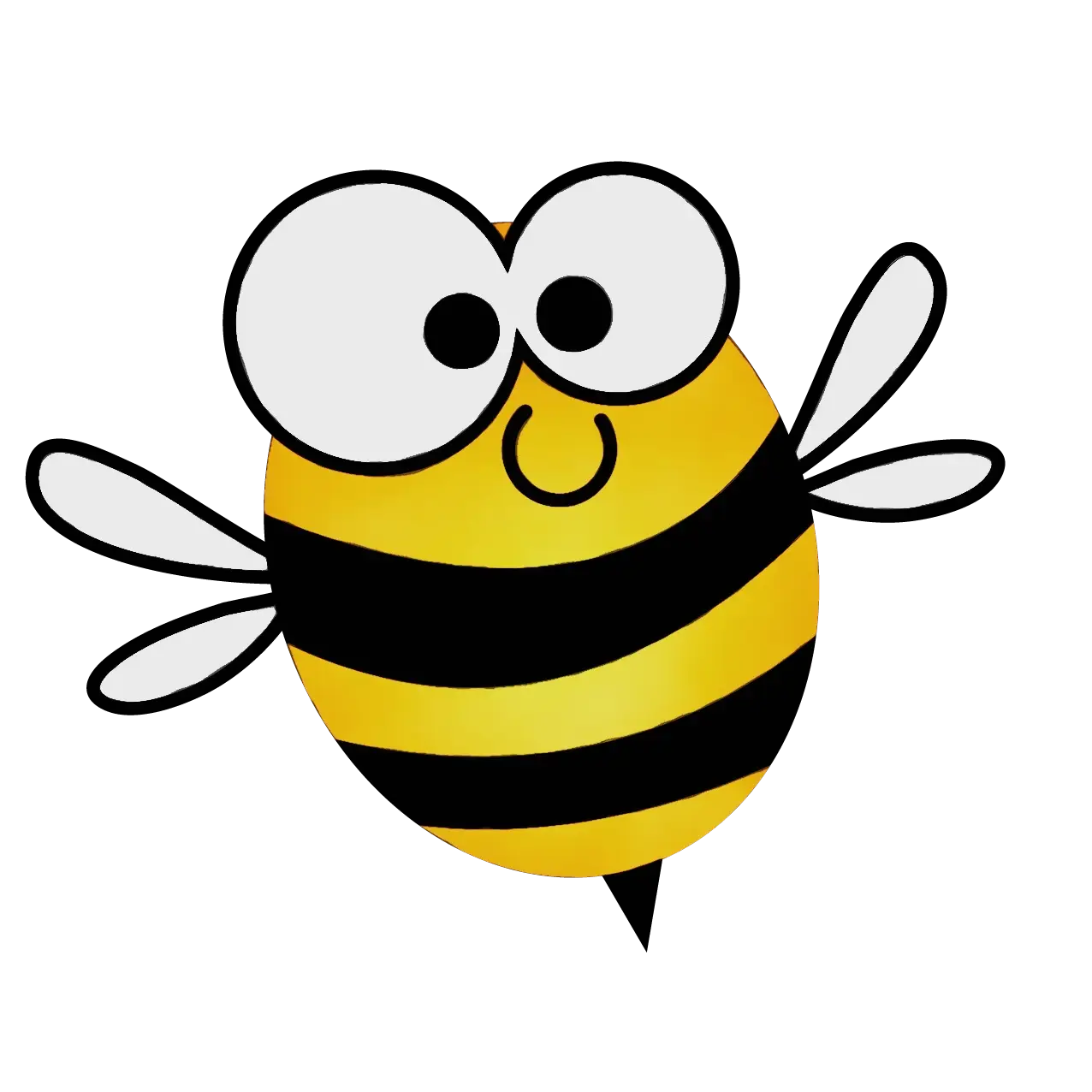 Cute Bee Cartoon Illustration