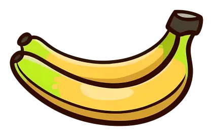 Yellow and Green Bananas Illustration