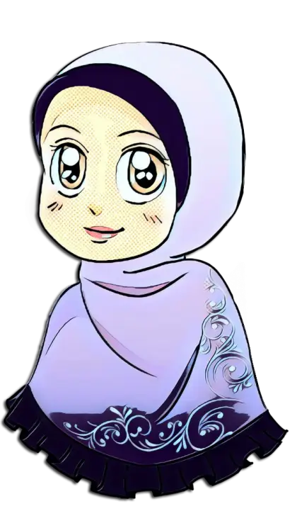 Cartoon Character in a Hijab Illustration