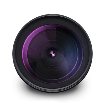 Camera Lens with Purple Tint for Photography