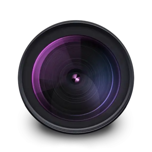 Camera Lens with Purple Tint for Photography