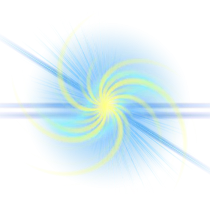 Abstract Yellow and Blue Light Swirl