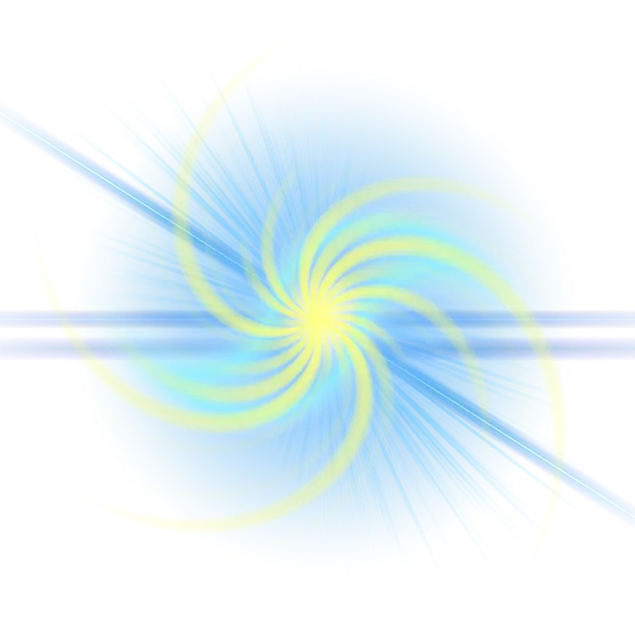 Abstract Yellow and Blue Light Swirl