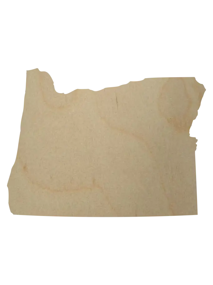 Wooden Oregon Map Cutout