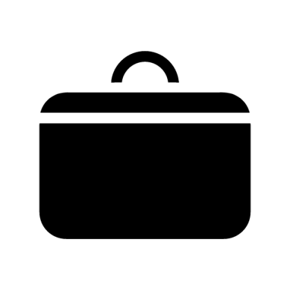 Minimalist Black Suitcase Icon