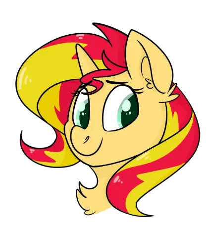 Cartoon Pony with Colorful Hair