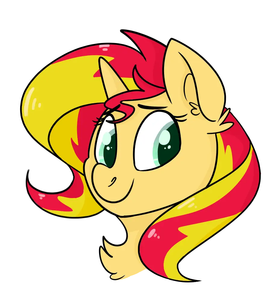 Cartoon Pony with Colorful Hair
