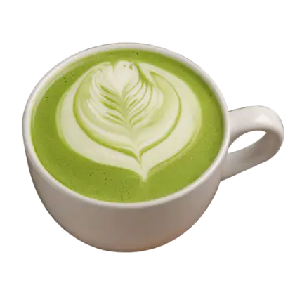 Matcha Latte with Foam Art
