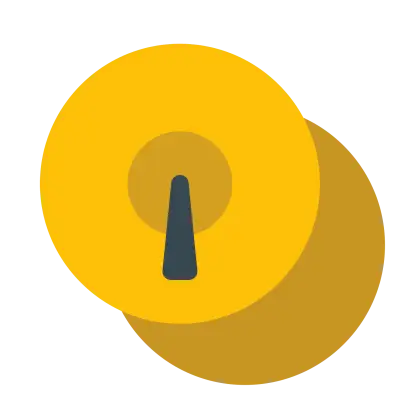 Yellow Keyhole Security Object