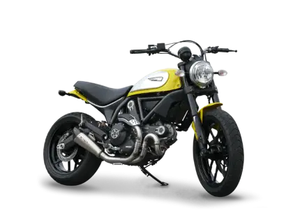 Yellow Cafe Racer Motorcycle with Retro Style
