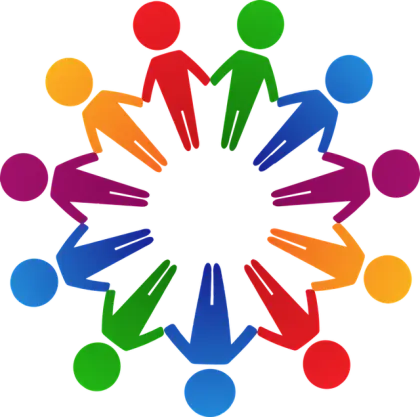 Group of People Forming a Symbolic Circle