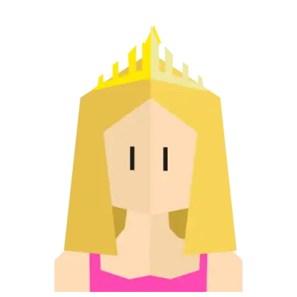 Cartoon Princess with Crown