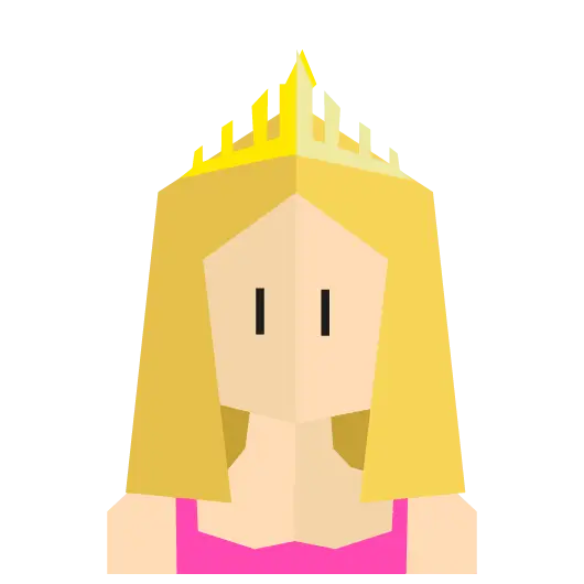 Cartoon Princess with Crown