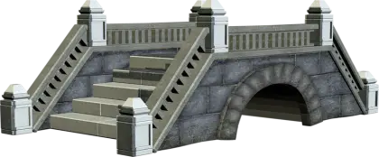Stone Bridge with Steps Design