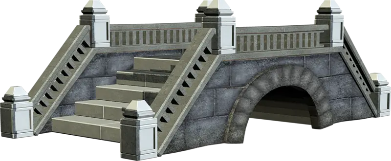 Stone Bridge with Steps Design