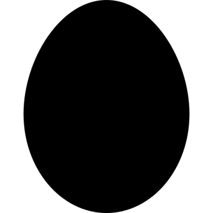 Black Egg Silhouette Icon