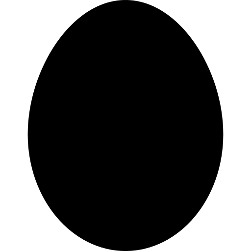 Black Egg Silhouette Icon